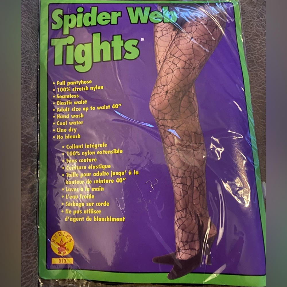 Spider web tights in black elastic, fits up to waist size 40 never opened, NWT